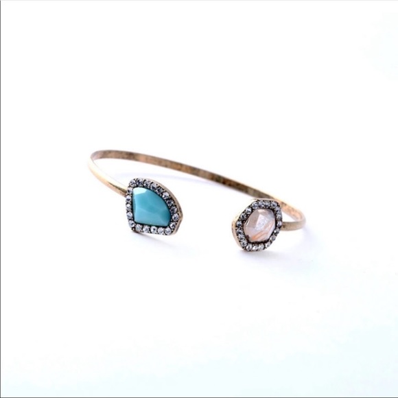 1 left! Stone & crystal boho cuff bracelet - Picture 3 of 4